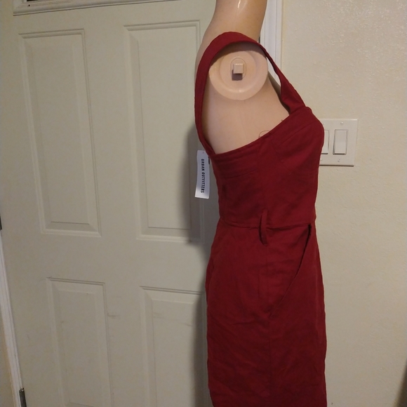 (NWT URBAN OUTFITTERS burgundy dress size 2 xs - Picture 8 of 14